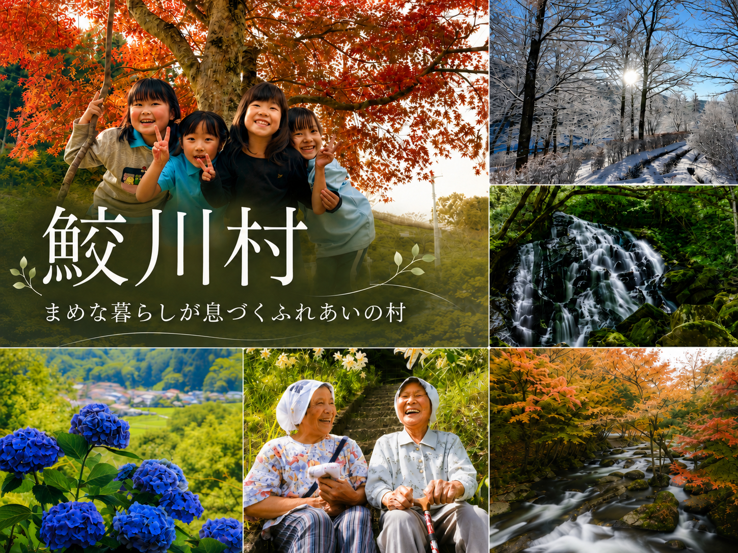 鮫川村の風景
